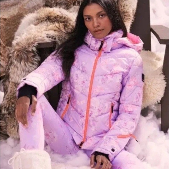 NWT Bogner X LoveShackFancy Hibiscus Saelly 2 Ski Jacket - Size XXS (2) - Picture 1 of 14
